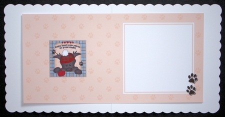 Square landscape insert - Dogs Leave Paw Prints - Scottie Dog Hamish by Marion Kimberley-Scott