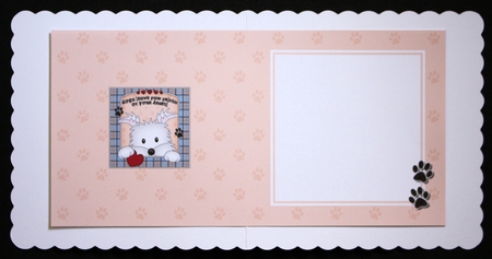 Square landscape insert - Dogs Leave Paw Prints - Westie Dog Jock by Marion Kimberley-Scott