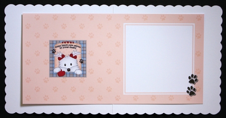 Square landscape insert - Dogs Leave Paw Prints - Westie Dog Jess by Marion Kimberley-Scott