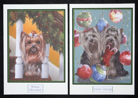 Happy Yorkie and Twice the Sweetness Toppers. by Marion Kimberley-Scott