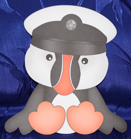 3D Shaped Card  Kit - Cute Little Puffin Pilchard  by Marion Kimberley-Scott