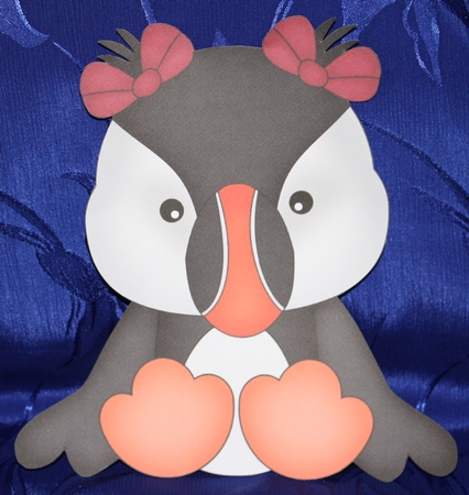 3D Shaped Card  Kit - Cute Little Puffin Minnow by Marion Kimberley-Scott