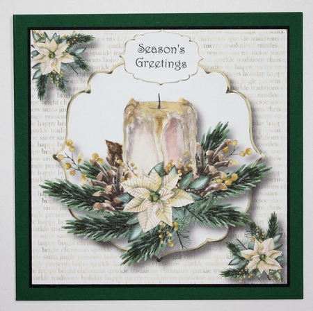 White & Gold - The Candle 8x8 by Marion Kimberley-Scott