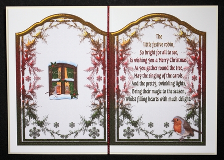 The Festive Robin Verse Insert by Marion Kimberley-Scott