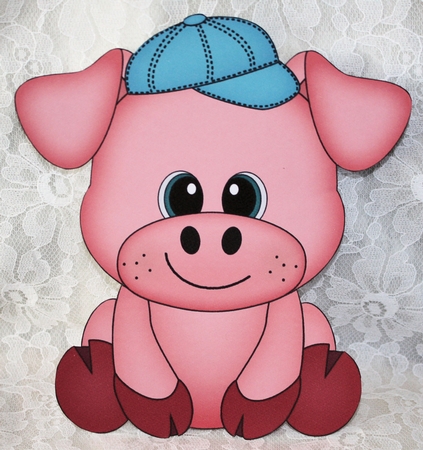 3D Shaped Card  Kit -  Cute Little Ziggy Piggy by Marion Kimberley-Scott