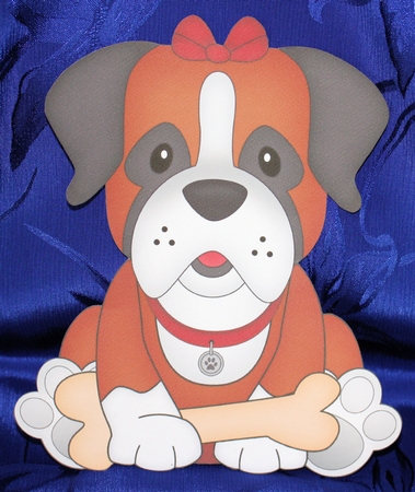 3D Shaped Card  Kit - Little Boxer Dog Missy by Marion Kimberley-Scott