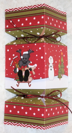 3D Large Christmas Cracker Box - Little Scottie Dog by Marion Kimberley-Scott
