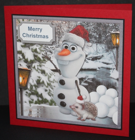 Olaf with little hedgehog Christmas by Marion Kimberley-Scott