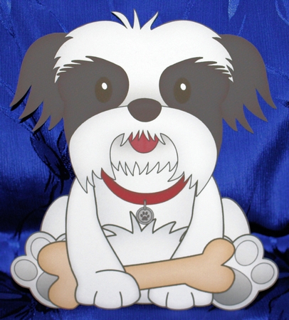 3D Shaped Card  Kit - Little Shih Tzu Dog Duke by Marion Kimberley-Scott