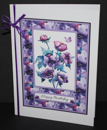 Lovely purple watercolor poppies  by Marion Kimberley-Scott