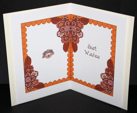 Floral Frame Hedgehog Insert by Marion Kimberley-Scott