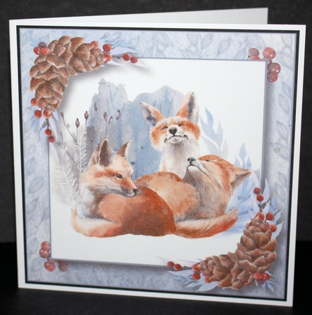 Foxy Family - Watercolour Winter Woodlands by Marion Kimberley-Scott