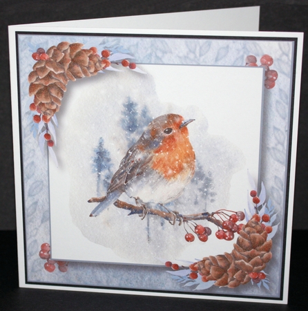 Snowy Robin - Watercolour Winter Woodlands by Marion Kimberley-Scott