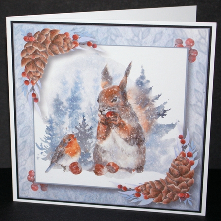 Squirrel & Friend - Watercolour Winter Woodlands by Marion Kimberley-Scott