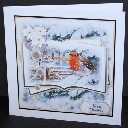 Robin Red Breast Open Book 5x5 Toppers by Marion Kimberley-Scott