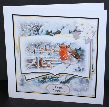 Robin Red Breast Open Book 5x5 Toppers by Marion Kimberley-Scott