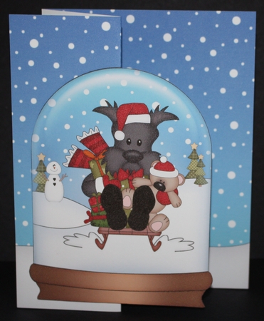 Christmas 3D Shaped No-Hole Fold Back Mini Kit - Little Scottie Dog by Marion Kimberley-Scott