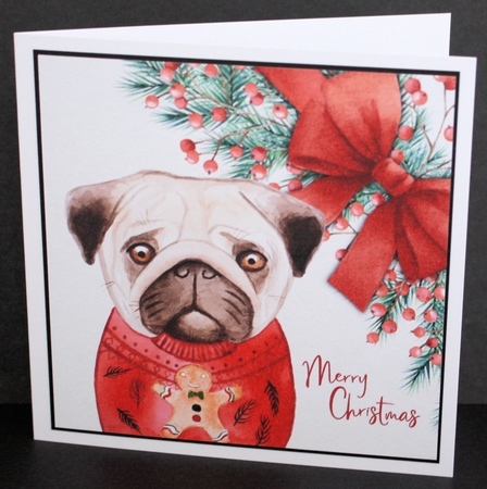 christmas Dogs 6x6 card fronts by Marion Kimberley-Scott