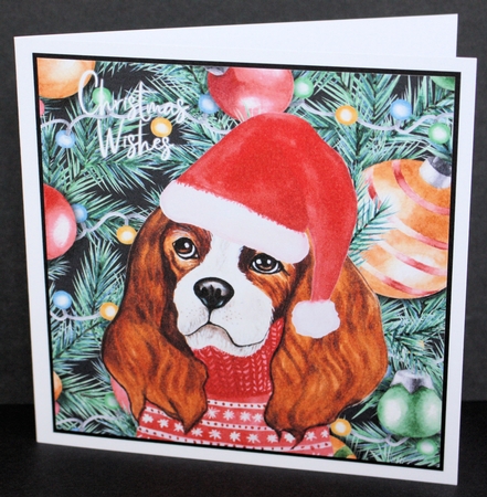 christmas Dogs 6x6 card fronts by Marion Kimberley-Scott