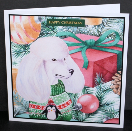 christmas Dogs 6x6 card fronts by Marion Kimberley-Scott