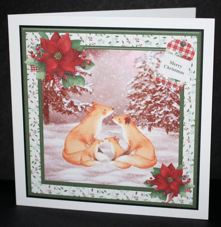 Fox family christmas mini kit & decoupage by Marion Kimberley-Scott