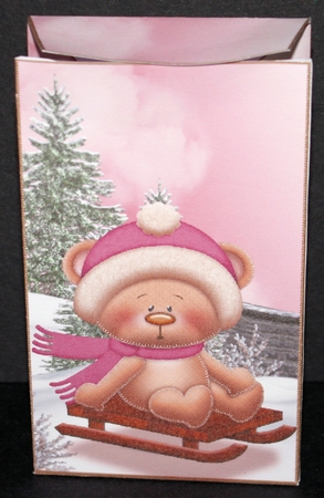 Cute Little Sledging Bear Pinch Bag by Marion Kimberley-Scott