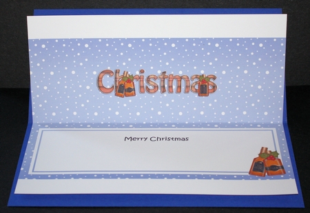 Large DL MERRY CHRISTMAS with Whisky insert by Marion Kimberley-Scott