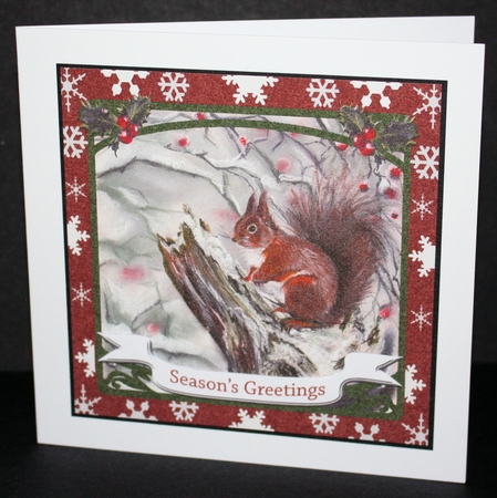 Squirrel in Snow by Marion Kimberley-Scott