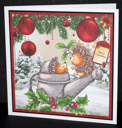 Sweet Hedgehogs Christmas Mini Kit & Decoupage by Marion Kimberley-Scott