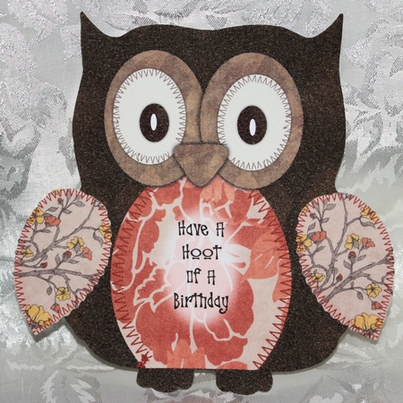 Owl Shaped Card by Marion Kimberley-Scott