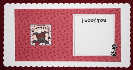 Square Landscape insert - Love, Romance, Valentine- Little Scottie Dog by Marion Kimberley-Scott