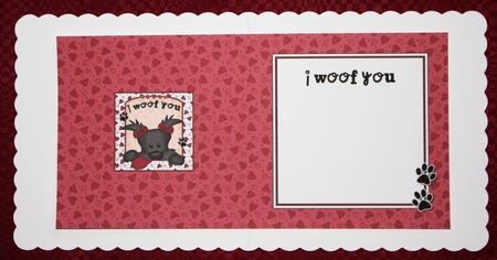 Square Landscape insert - Love, Romance, Valentine- Little Scottie Dog by Marion Kimberley-Scott