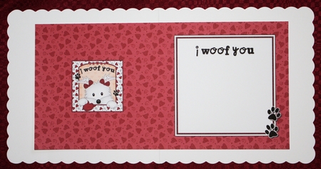Square Landscape insert - Love, Romance, Valentine- Little Westie Dog by Marion Kimberley-Scott