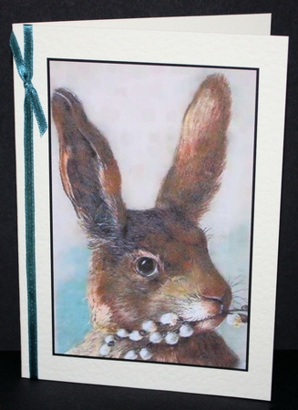 Layered Easter - Rabbit with Pussy Willow by Marion Kimberley-Scott