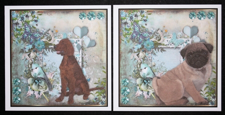 Teal Garden pups Bumper Kit  by Marion Kimberley-Scott