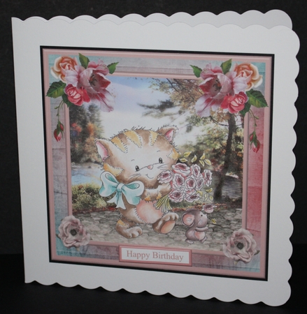 Kittys Bouquet Card Mini Kit & Decoupage by Marion Kimberley-Scott