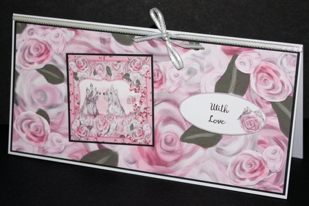 WOOFY  WISHES: 8x8  *6-Sheet* Cute Dog Wedding/Birthday/Anniversary Card Kit With Decoupage, Verses & Background by Marion Kimberley-Scott