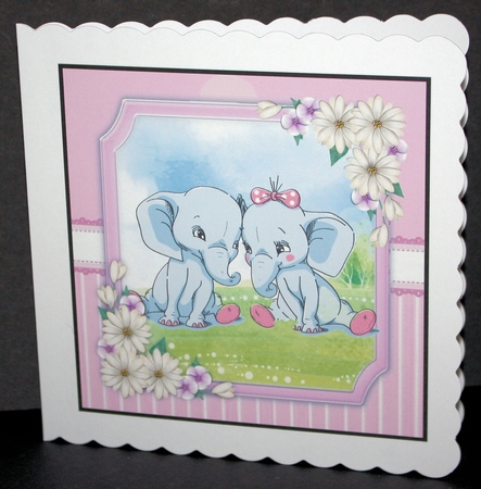 Gorgeous Elephant Couple 8x8 by Marion Kimberley-Scott