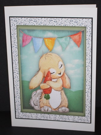Cute Cotton Tail Bunny with Carrot  by Marion Kimberley-Scott