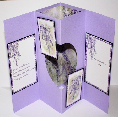 WISTERIA: 3x inserts for a 4x6 Card, 1 Blank, 2 With Verse,& Bonus GiftTag/Mini Topper by Marion Kimberley-Scott
