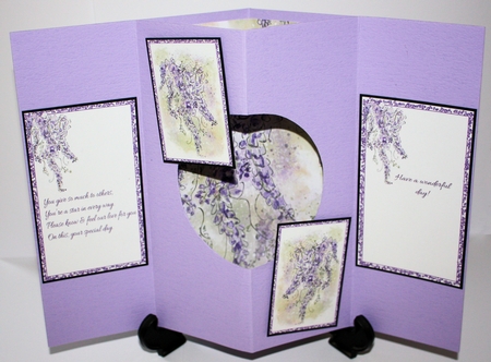WISTERIA: A4 Purple Floral Background/Backing Paper With Commercial Use  by Marion Kimberley-Scott