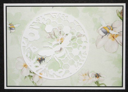 Bee Life Backing Paper Green by Marion Kimberley-Scott