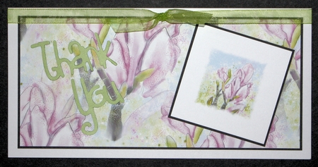 MAGNOLIA: Pink Floral insert, 2 Optional Verses, & Bonus Gift Tag/Mini-Topper by Marion Kimberley-Scott