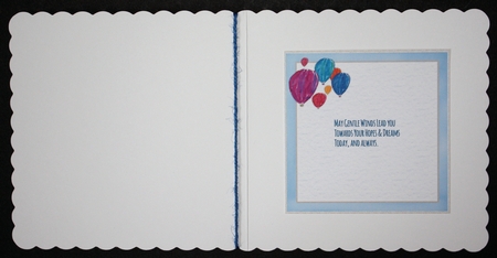 HOT AIR BALLOONS: 2 Hot Air ballooning Inserts, 1 Blank, 1 with Verse by Marion Kimberley-Scott