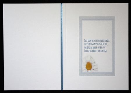 3 DAISY INSERTS: 3 x Floral Inserts (1 Blank, 2 With Verse) & Bonus Mini-Gift Tag by Marion Kimberley-Scott