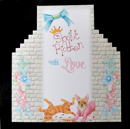 Pampered Pets 3D What an Entrance! Card and Envelope Kit. by Marion Kimberley-Scott