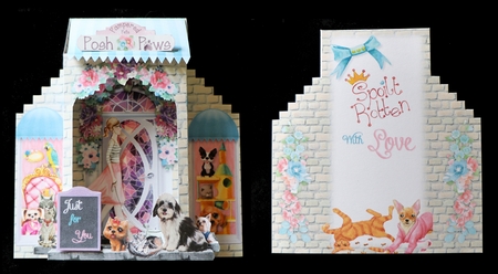 Pampered Pets 3D What an Entrance! Card and Envelope Kit. by Marion Kimberley-Scott