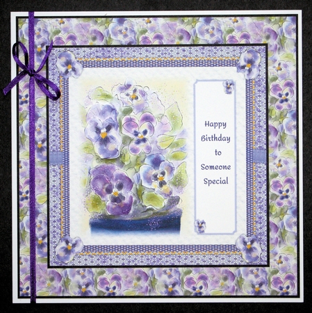 PURPLE PANSY BACKGROUND/BACKING PAPER: A4 Floral Craft Sheet (Includes Commercial Use). by Marion Kimberley-Scott
