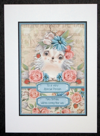 In the Woods Creatures Series - Card Topper - Hedgehog by Marion Kimberley-Scott