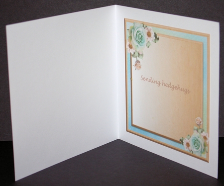 Cute hedgehog card mini kit & decoupage by Marion Kimberley-Scott